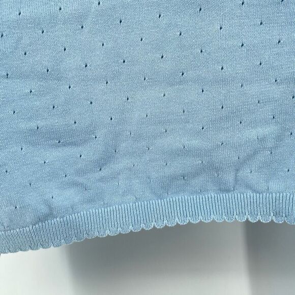 BOBOYOYO Girls’ Blue Cotton Knit Cropped Shrug Cardigan – XL - Picture 11 of 13